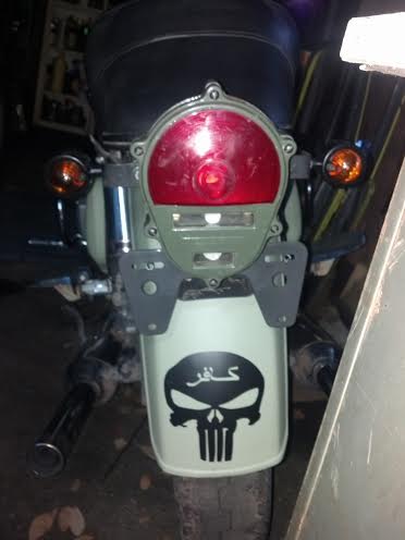 My wife made me a Punisher Infidel decal to put on her.  Just got it on so I added this pic.