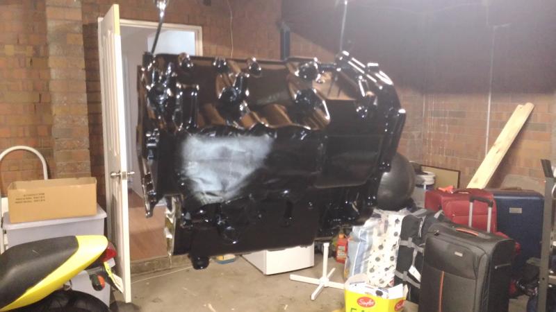 Engine block finally painted