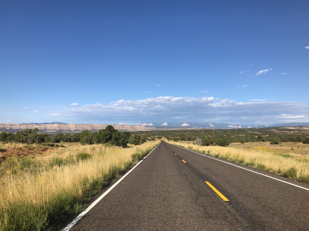 Driving out of Grand Staircase