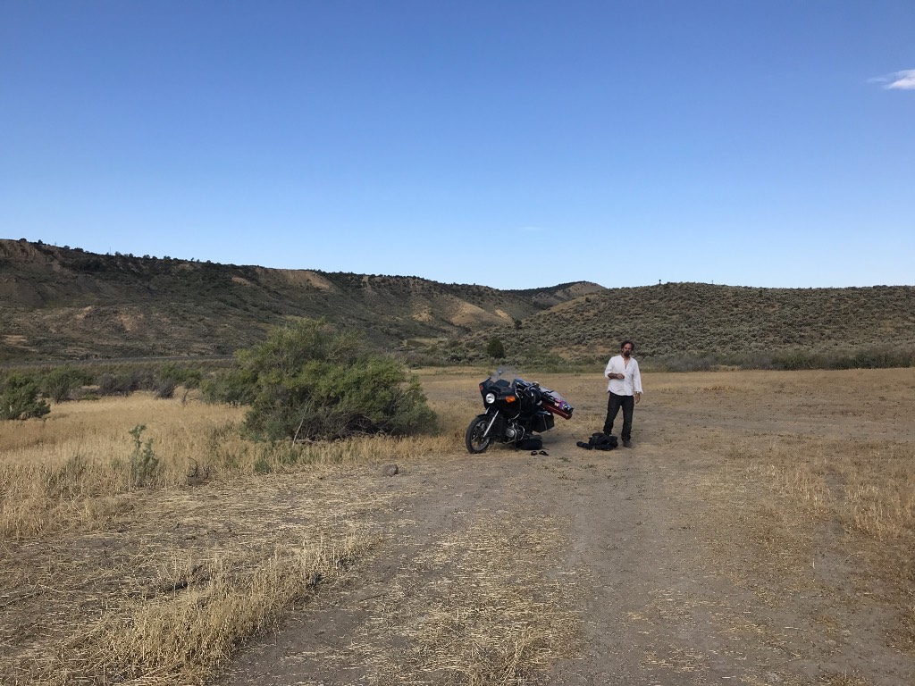 Deconstructed windiest, prickliest campsite ever