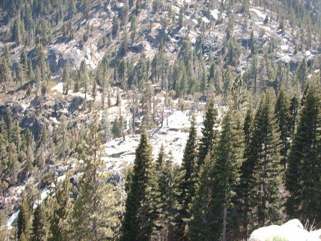 Water Fall Droping Into Emerald Bay