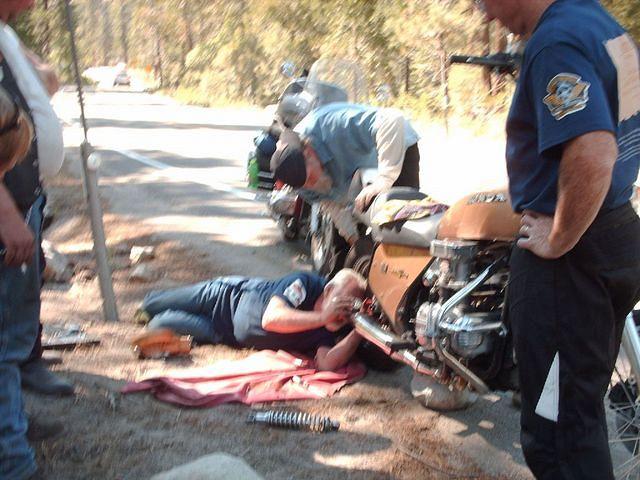 The Second Time In hmratbam's Life He Is On The Ground Doing A Repair