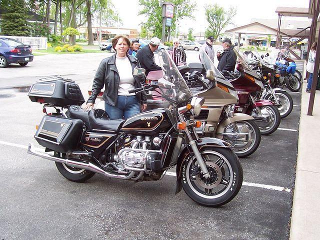 Teresa & her 1100 Standard (Stan's wife)