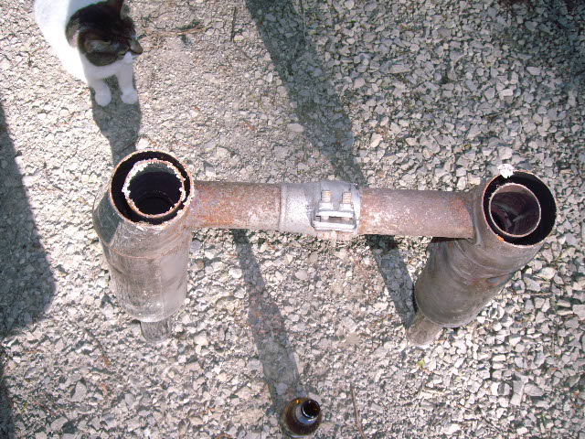 view inside muffler