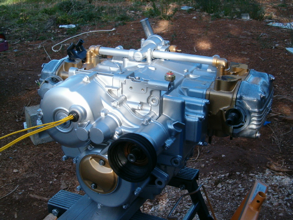 Engine painted