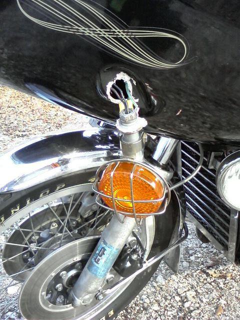 Broken Faring Turn Signal Hole