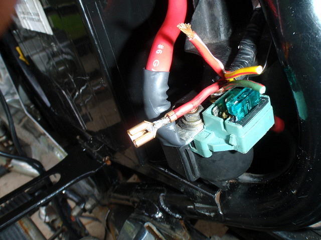 and soldered; yes that is a much heavier battery cable