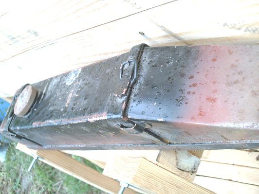 homemade tank, straps & all are metal 