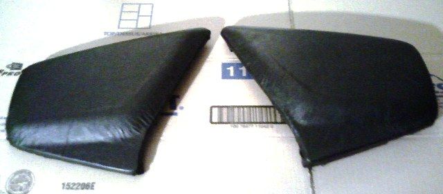 the leather glued on but not trimmed