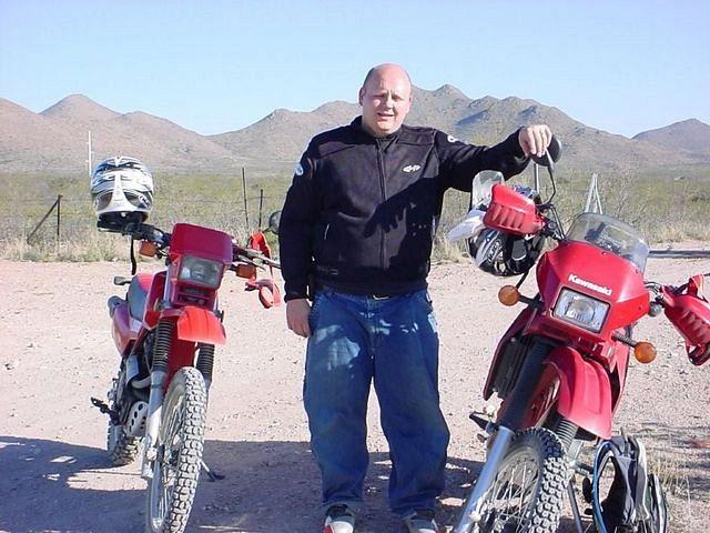 First off-road ride on KLR, end of  Powerline Road