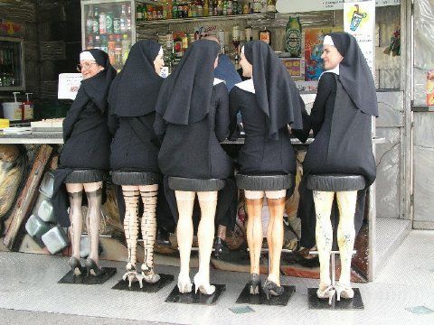 FYI: Some babes waiting for a "Get-on, Hang-on ... 

Jealous?  
Could it be the red wheels?