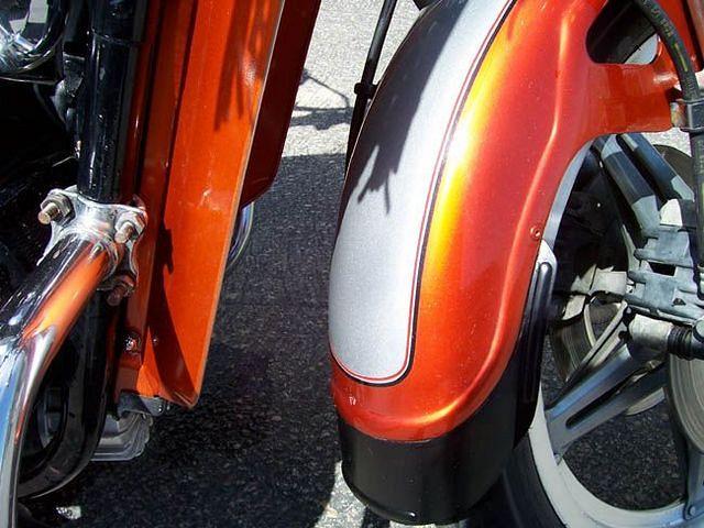 Front fender striping.