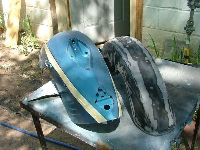 stripping frenders, new rear fender off a vtx retro