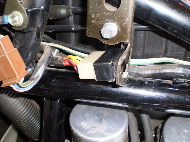 Stock rectifier removed plug taped over