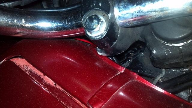 Steering knucle shaved for clearance 5 
