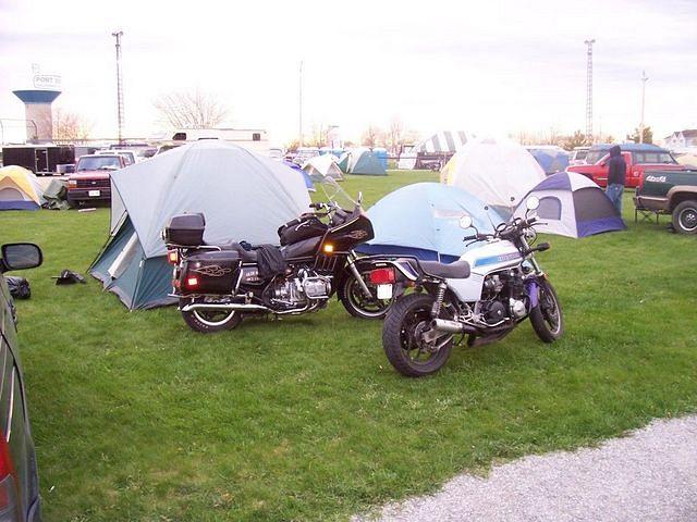 RAT and I camping at Port Dover Ontairo,Canada.  Friday the 13 Ride,2005