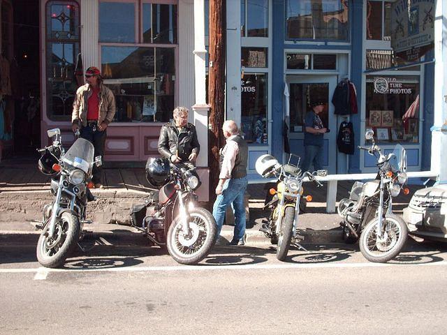 Down Town Virgina City Nevada, Left To Right, Daves Shadow, Dave Behind It, My Bober, JBZ Behind It, Tom, Tom's Savage, Ron's db