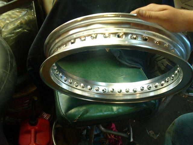 Rear Wheel Taken Apart And Polished Up