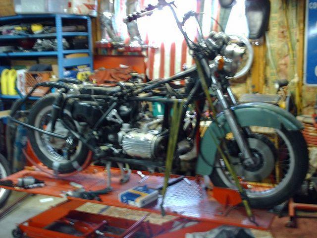 Tearing Her Down For New Motor And Frame Work