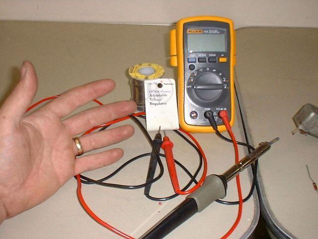 All the tools needed to make your own 7v regulator