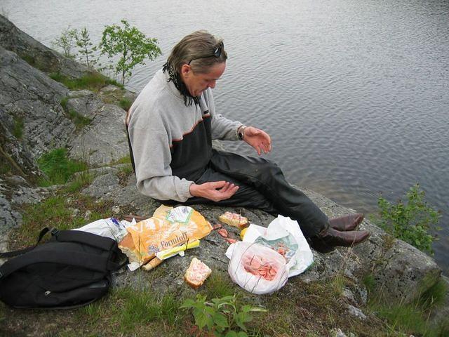 Me and Timber had a nice prawn meal.