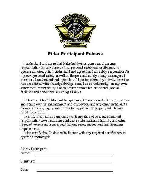 Rider Waiver