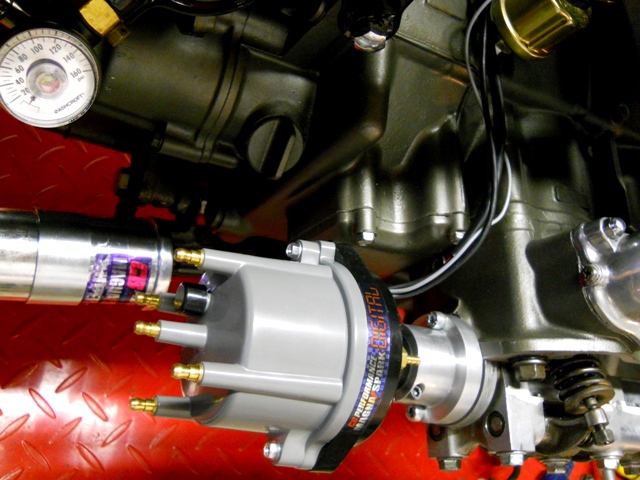 A good look at the new set up with the new distributor off fuel pump side of engine