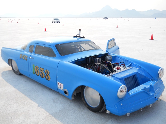 FLAT HEAD FORD V-8 WITH HILBORN INJECTION IN AN OLD STUDEBAKER