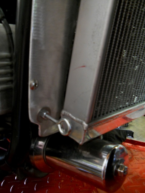 PLAN ON WIRE TIEING FILTER TO BOLTED DOWN EYE HOOK- IS THAT OK