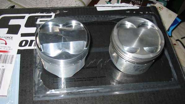They had American made Ross pistons make two sets of pistons for this motor