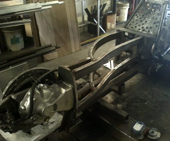 This would be a fairly good look at the swingarm start and swiss cheeze steel weld in