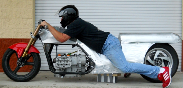 WINSTON ON NAKED WINGS BONNEVILLE SALT FLATS BIKE A-BG 1000CC SPECIAL CONSTRUCTION- MINUS 2 INCH FOAM SEAT PAD