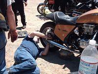 First Time Ever In His Life hmratbam Layed On His Back Under One Of His Vehicals (not the last)