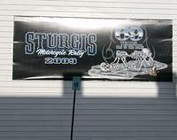 Poster in downtown Sturgis