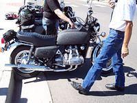 Adam met us at Invesco Field. This is Adams GL 1000, 1979, I think? The picture doesn't do it justice.The pod and skins are done