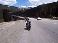 This was after the Eisenhower Tunnel, after I got droppd from the pack cuz I missed a shift. I blew by everyone after I got her 