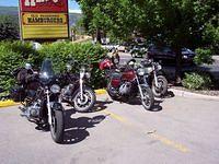 Lunch in Glenwood Springs after running through Glen Canyon.