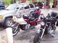 Heres a super clean 1975 GL1000 we met at Georgetown on our way back to Denver.