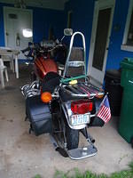 05 Bags mounted on frame attached to tow hitch frame and upper shock mount