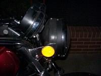 Replaced generic bucket mount with original "ears" and reflectors