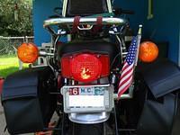 Rear during daylight, I rewired bike to have front and rear amber running lights