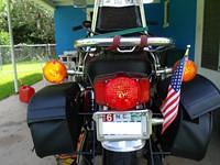 Rear left turn signal during daylight