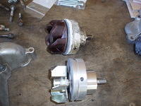 Old and new water pump