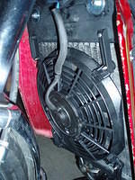 Fan converted to pusher fan