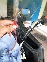 release the fork, and the fluid goes in; this method is very slow