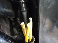 This yellow wire was corroded much more than the other two