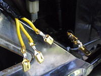 Three new contacts soldered on harness and stator wires