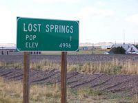 Lost Springs, Wyoming
(But there is a Bar there)