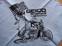 The little GEICO lizard Dude next to a GL1000