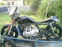 Left side view body work off a Montgomery Wards bike Holley 1 barrel shortey off a '61 Falcon